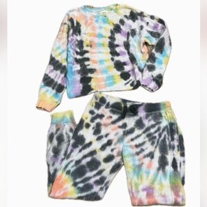 Vintage Havana Cozy Tie-Dye Sweatshirt And Pant Set Sz Medium